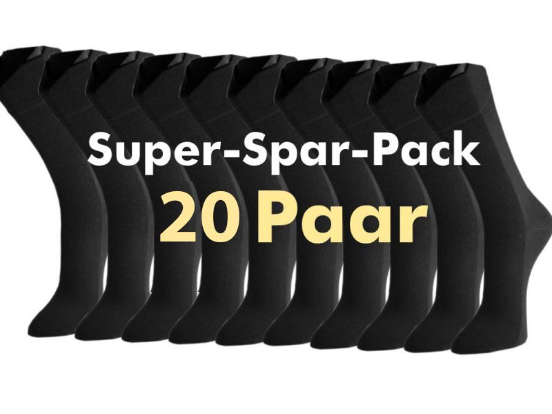 LINDNER® Mega-Pack - 20 Paar Baumwollsocken Bio-Baumwolle